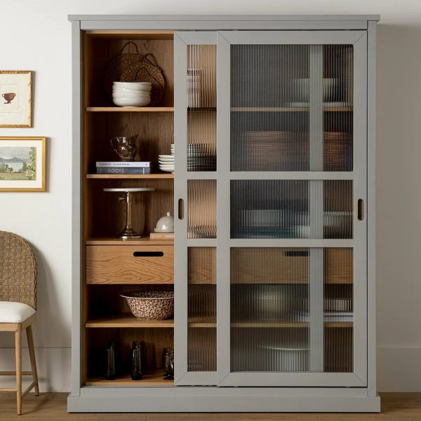 Sleek Painted Oak Cabinet