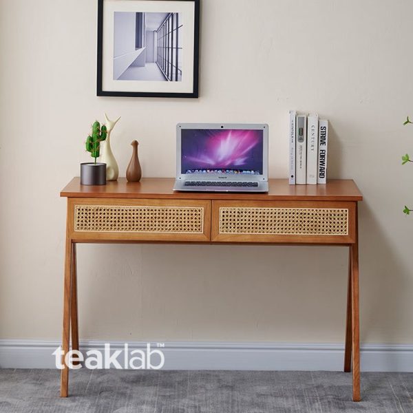 Traditional rattan study desk for Home - Image 3