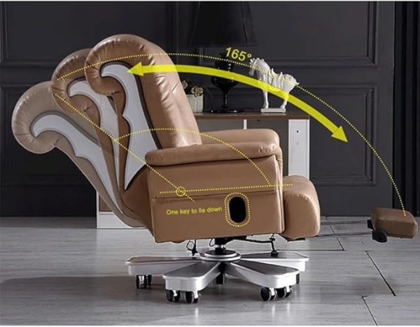 Office Chair Fully Reclining Executive Leather Chair(E) - Image 2