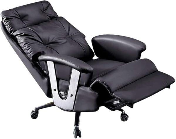 Electric Full Reclining Office Chair with Footstool Management Chair(D) - Image 5