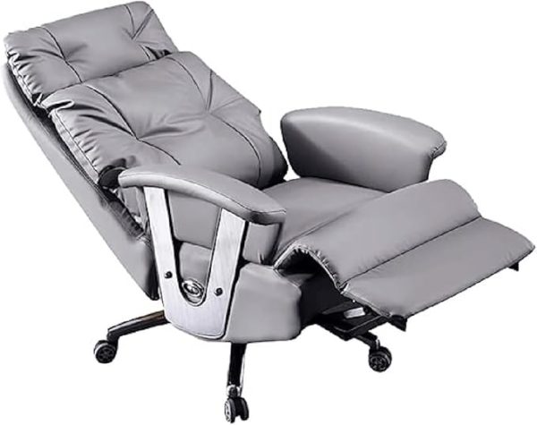 Electric Full Reclining Office Chair with Footstool Management Chair (Color : E, Size : As Shown)