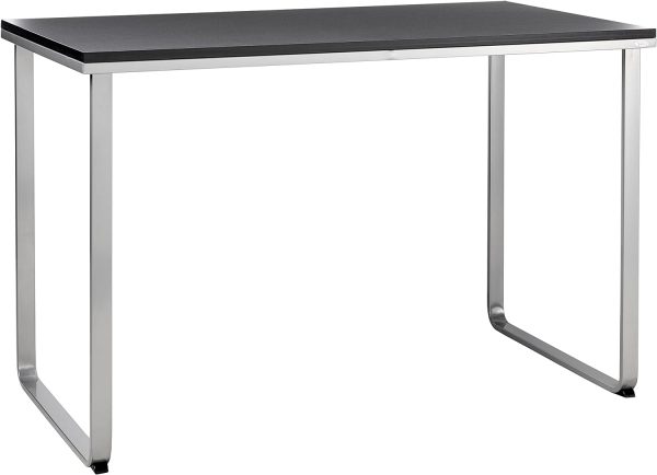 Safco Products 1943BLSL Home Office Table Computer Desk, Black/Silver