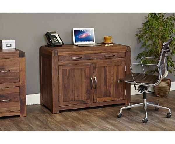 Teak Hidden Home Office Desk - Image 4