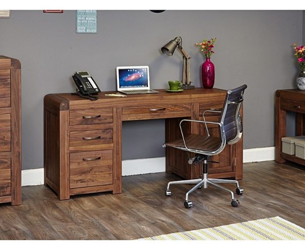 Teak Twin Pedestal Desk - Image 2