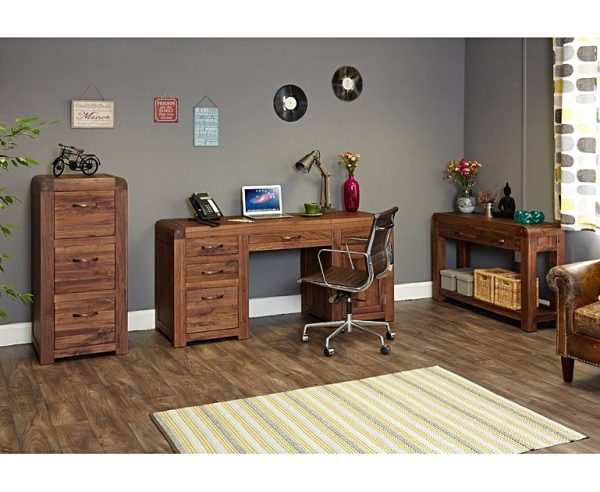 Teak Twin Pedestal Desk - Image 5